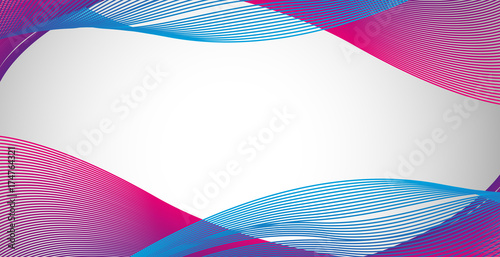 Blue nad purple wavy lines on paper