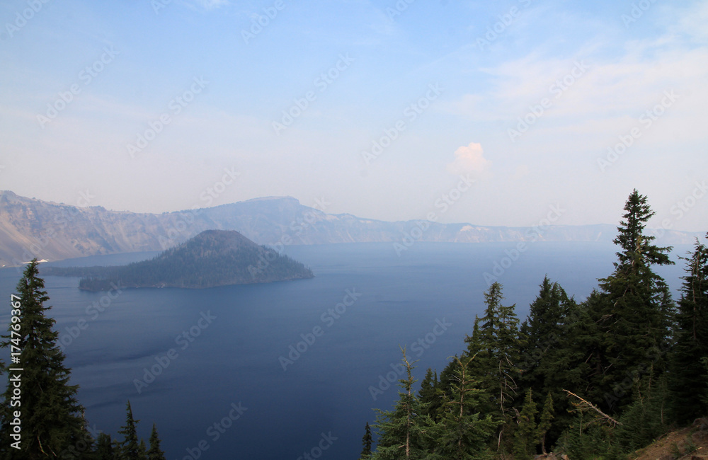 Crater lake in Crater Lake National park in Oregon, USA