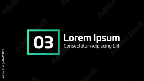 Gradient Frame Text Tab Title