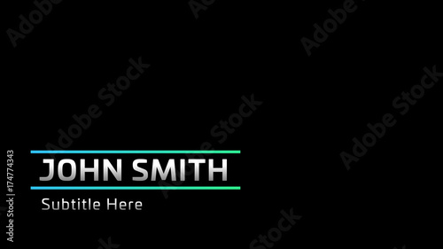 Green Gradient Horizontal Border Lower Third