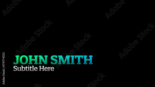 Oversized Type with Gradient Lower Third