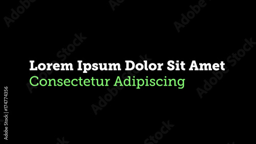 Green and White Fly-Up Text