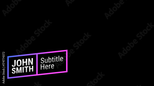 Pop Up Angled Gradient Lower Third
