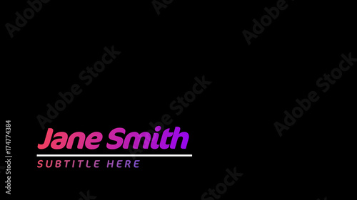 Fly-Up White Lower Third with Gradient Text