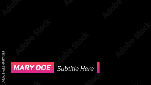 Half and Half Pink Gradient Lower Third