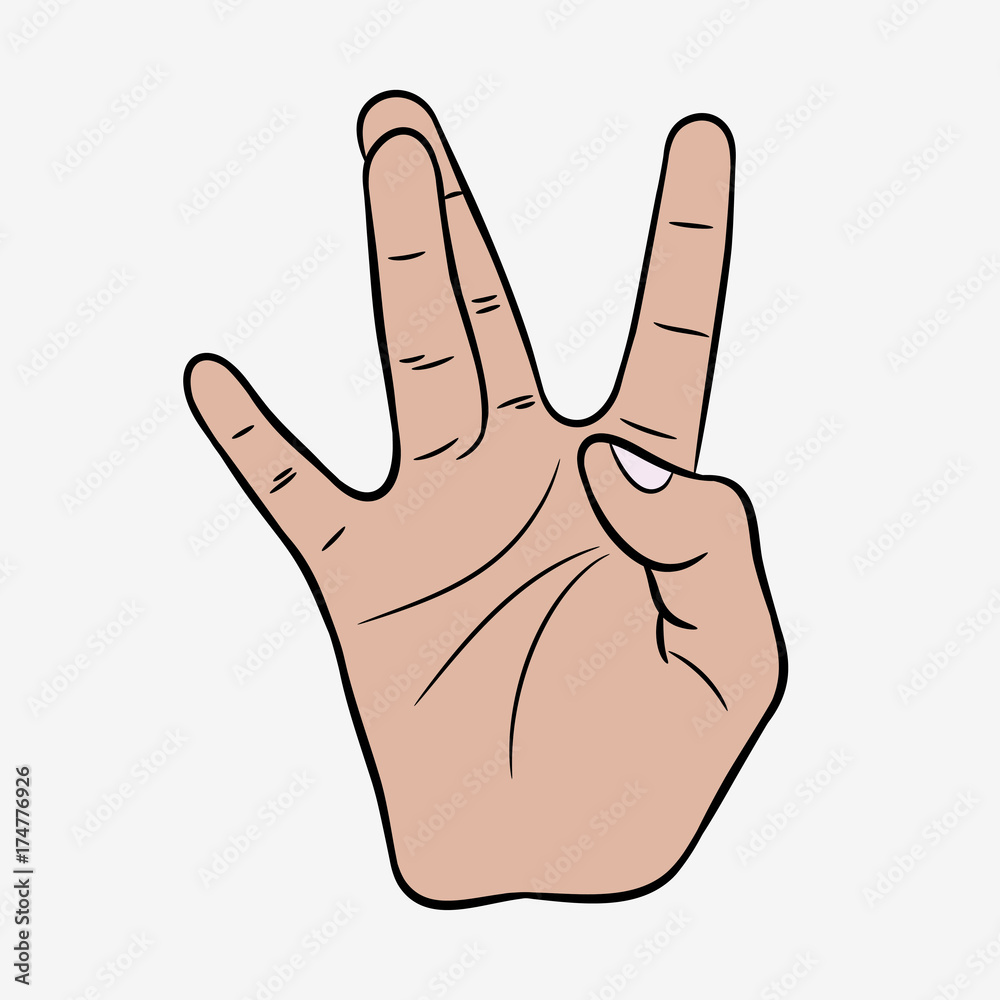 Hip-Hop hand gesture. West Coast rap sign. Vector illustration. Stock  Vector | Adobe Stock