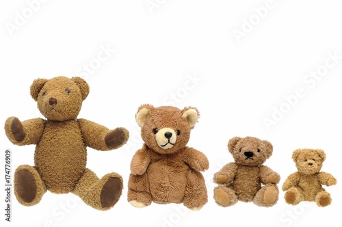 Four different teddy bears © imageBROKER