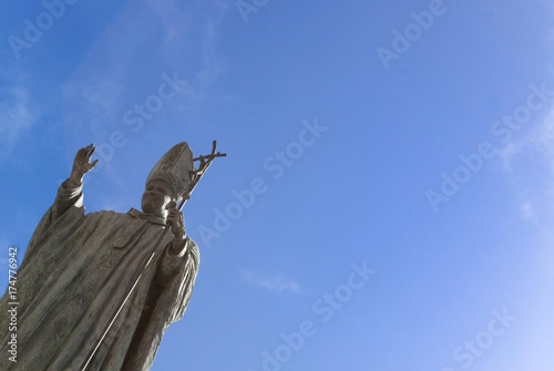 Statue in front of the church in Jerez de la Frontera in Andalusia, Spain, Europe