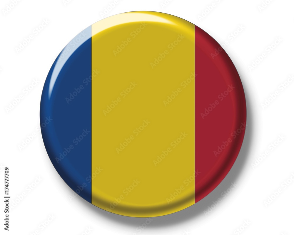 Button, flag of Chad
