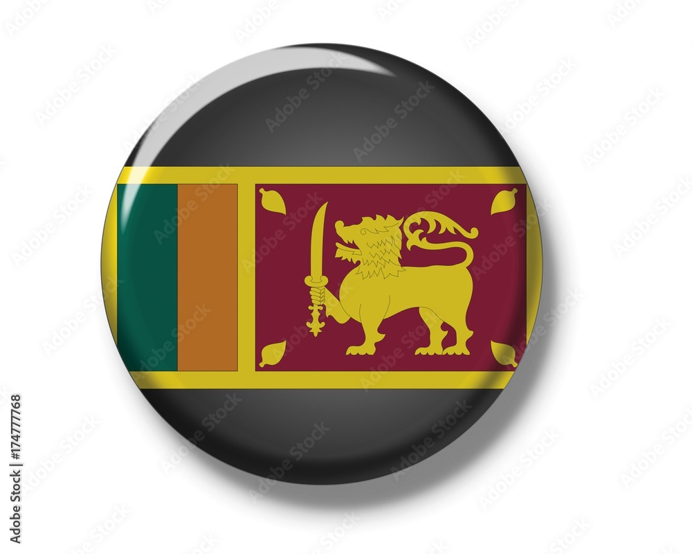 Fototapeta premium Button, flag of Sri Lanka