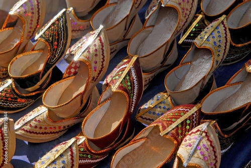 Shoes, Ram Devra pilgrim festival, Ramdevra, Pokhran, Rajasthan, North India, Asia photo