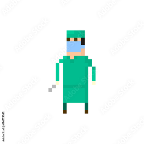 Pixel character surgeon for games and applications