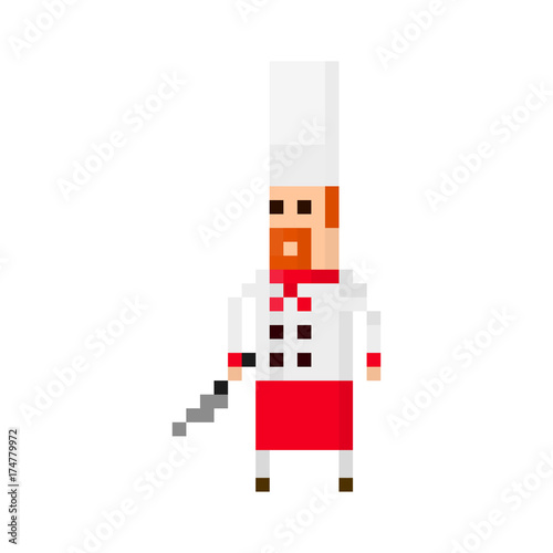 Pixel character cook for games and applications