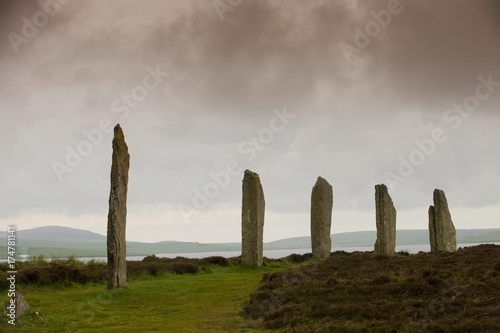 Neolithic ritual place, Ring of Brodgar, Stromness, Orkney Islands, Scotland, United Kingdom, Europe