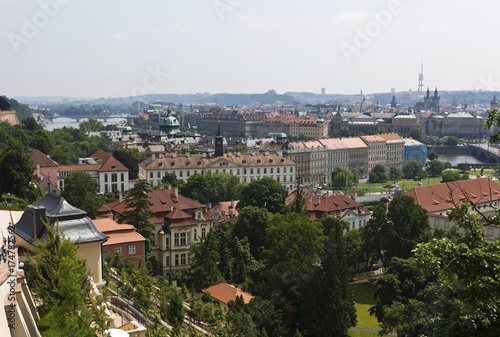 View from Hradschin, Prague Castle, over the city of Prague, Bohemia, Czech Republic, Europe
