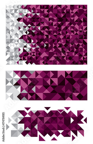 Abstract Qatar Flag, Qatari Colors (Vector Art)