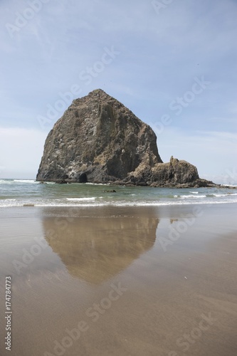 Haystack Rock at Cannon Beach, Clatsop County, Oregon, USA, North America photo