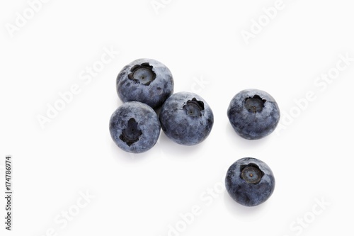 Five blueberries