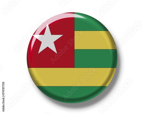 Free Download Button, flag of Togo - GFXLoad