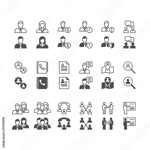 Business icons, included normal and enable state.