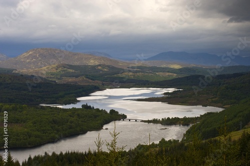 Billede på lærred Glen Garry Viewpoint Loch Garry Highlands, Scotland, United Kingdom, Europe