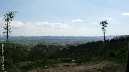 Panorama di Tirana in Albania