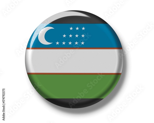 Free Download Button badge, flag, Uzbekistan, Asia - GFXLoad