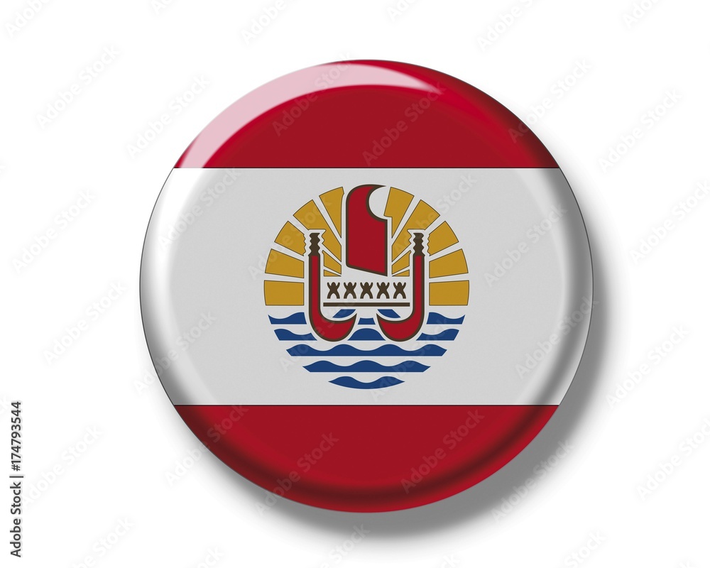 Obraz premium Button, flag of French Polynesia