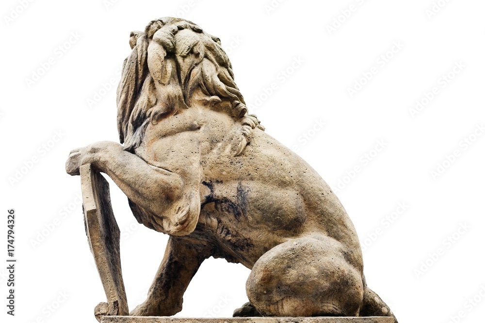Lions statue on Heldenplatz square, Vienna, Austria, Europe