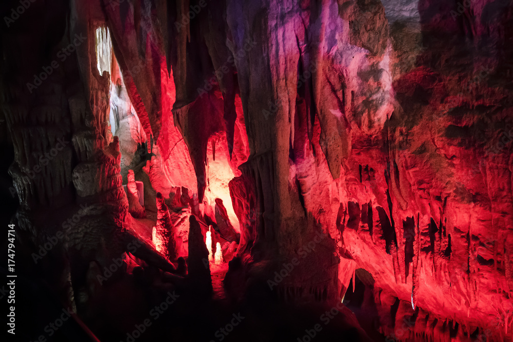 Inside the caves/Inside the large karst caves of Prometheus near Kutaisi in Georgia. Inside the caves/Inside the large karst caves of Prometheus near Kutaisi in Georgia.