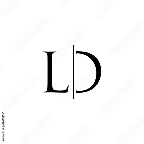 l and d icon letter logo