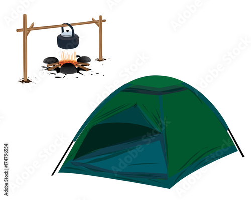 kettle camp vector design
