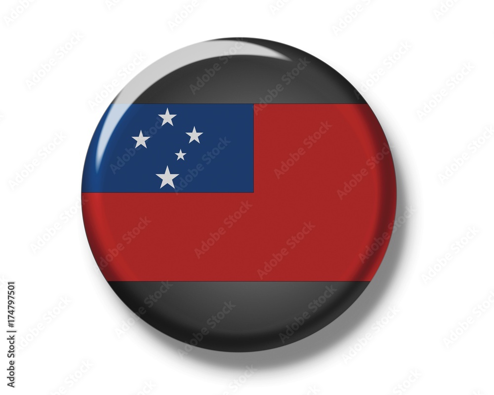 Button badge, flag, West Samoa