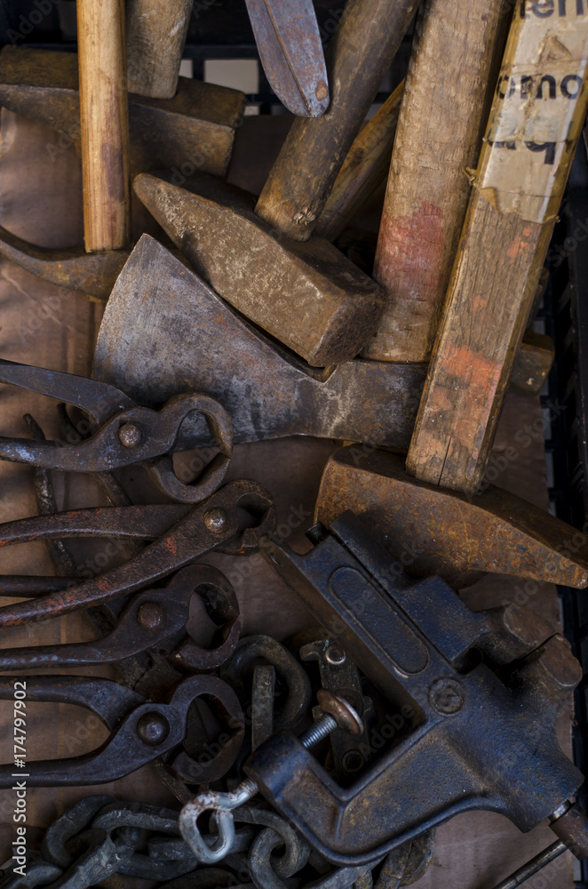 working tool, group of locksmith tools. working tool, group of locksmith tools.