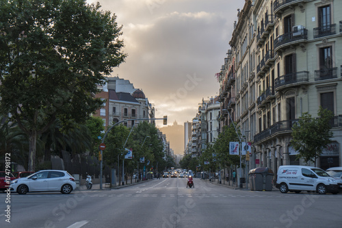 Fototapeta Naklejka Na Ścianę i Meble -  Intersection of Barcelona, Spain