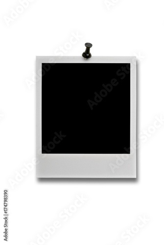 Black polaroid with pin