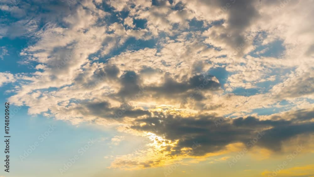 Sun and clouds at dawn, time-lapse Sun and clouds at dawn, time-lapse