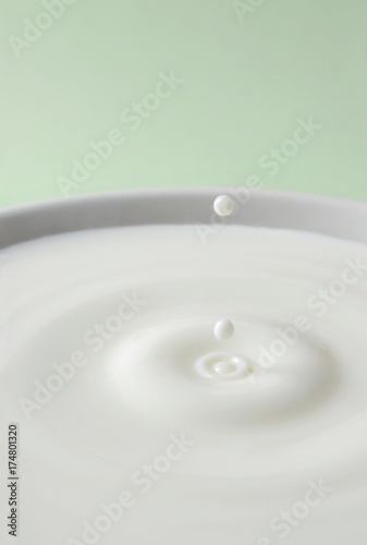 White drop of milk
