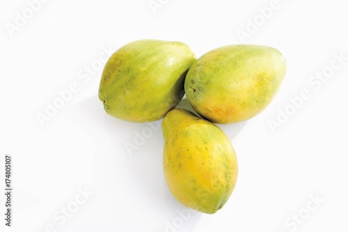 Three papayas