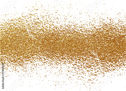 Gold grunge texture to create distressed effect. Patina scratch golden elements. Vintage abstract illustration.