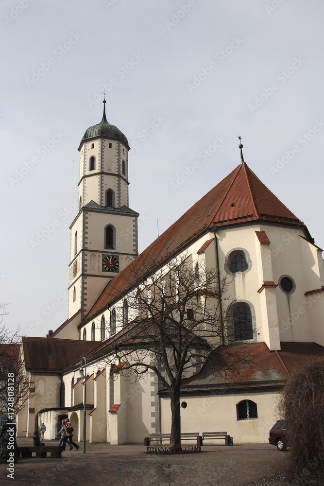 St. Martins church, view from church square, Biberach an der Riss, Upper Swabia, Baden-Wuerttemberg, Germany, Europe
