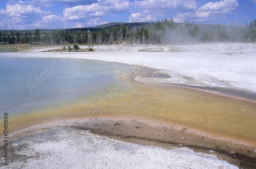 Sunset Lake, Yellowstone National Park, Wyoming, USA, North America