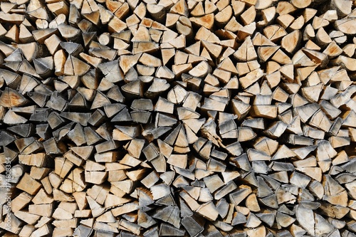 Stacked firewood