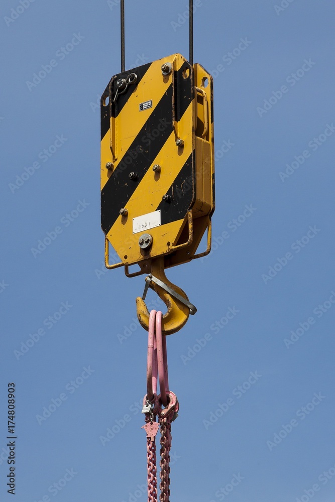 Karabiner or hook of a heavy-duty crane Karabiner or hook of a heavy-duty crane