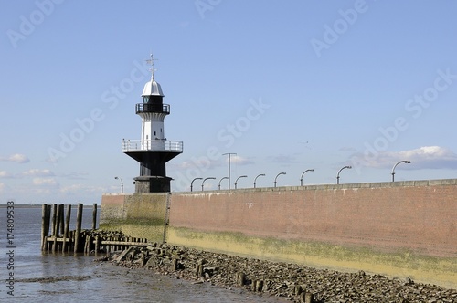 Brunsbuttel lighthouse, Schleswig-Holstein, Germany, Europe photo