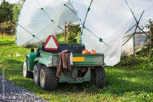 Utility vehicle on an organic farm