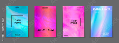 Liquid color splash covers set. Set of modern marble splatters. Design elements for poster, cover, card, brochure, banner .