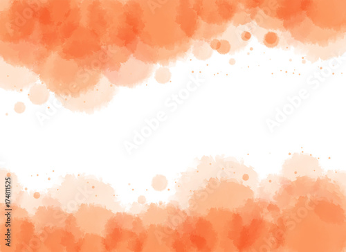 Watercolor background in orange tone