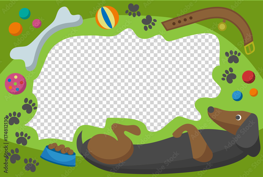 Cute happy birthday dog photo frame birthday design baby celebration vector illustration. Cute happy birthday dog photo frame birthday design baby celebration vector illustration.