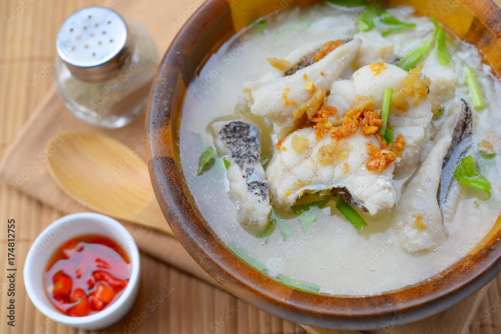 Fish porridge in Thai style